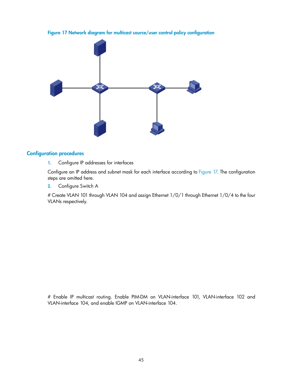 Configuration procedures | H3C Technologies H3C S3100V2 Series Switches User Manual | Page 53 / 111