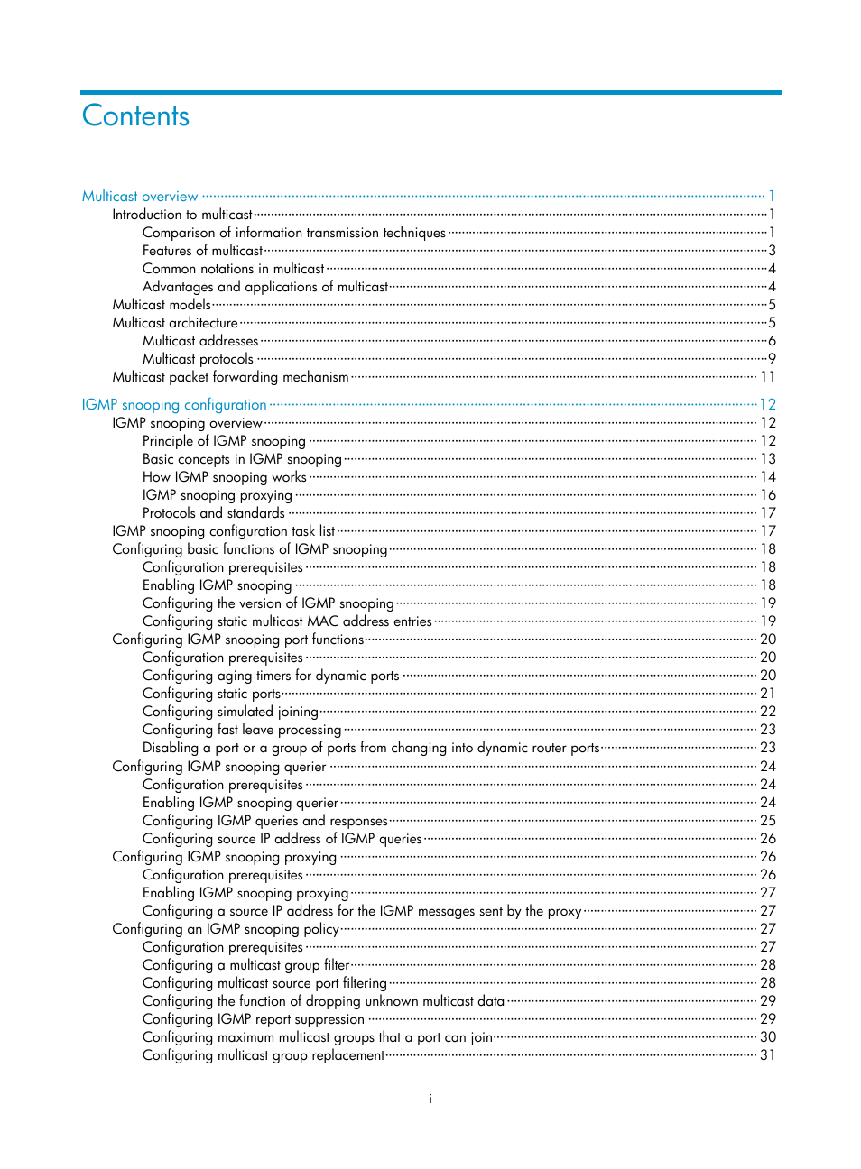 H3C Technologies H3C S3100V2 Series Switches User Manual | Page 6 / 111