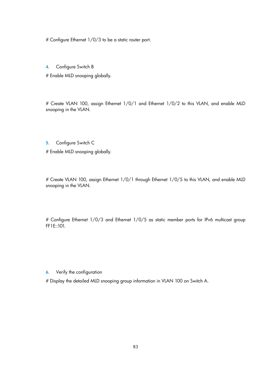 H3C Technologies H3C S3100V2 Series Switches User Manual | Page 91 / 111