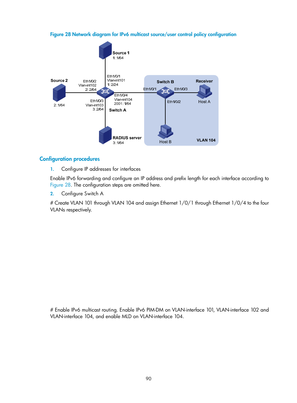 Configuration procedures | H3C Technologies H3C S3100V2 Series Switches User Manual | Page 98 / 111