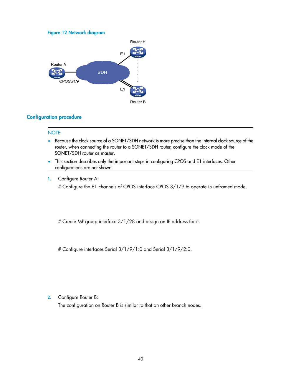 Configuration procedure | H3C Technologies H3C SR8800 User Manual | Page 47 / 66