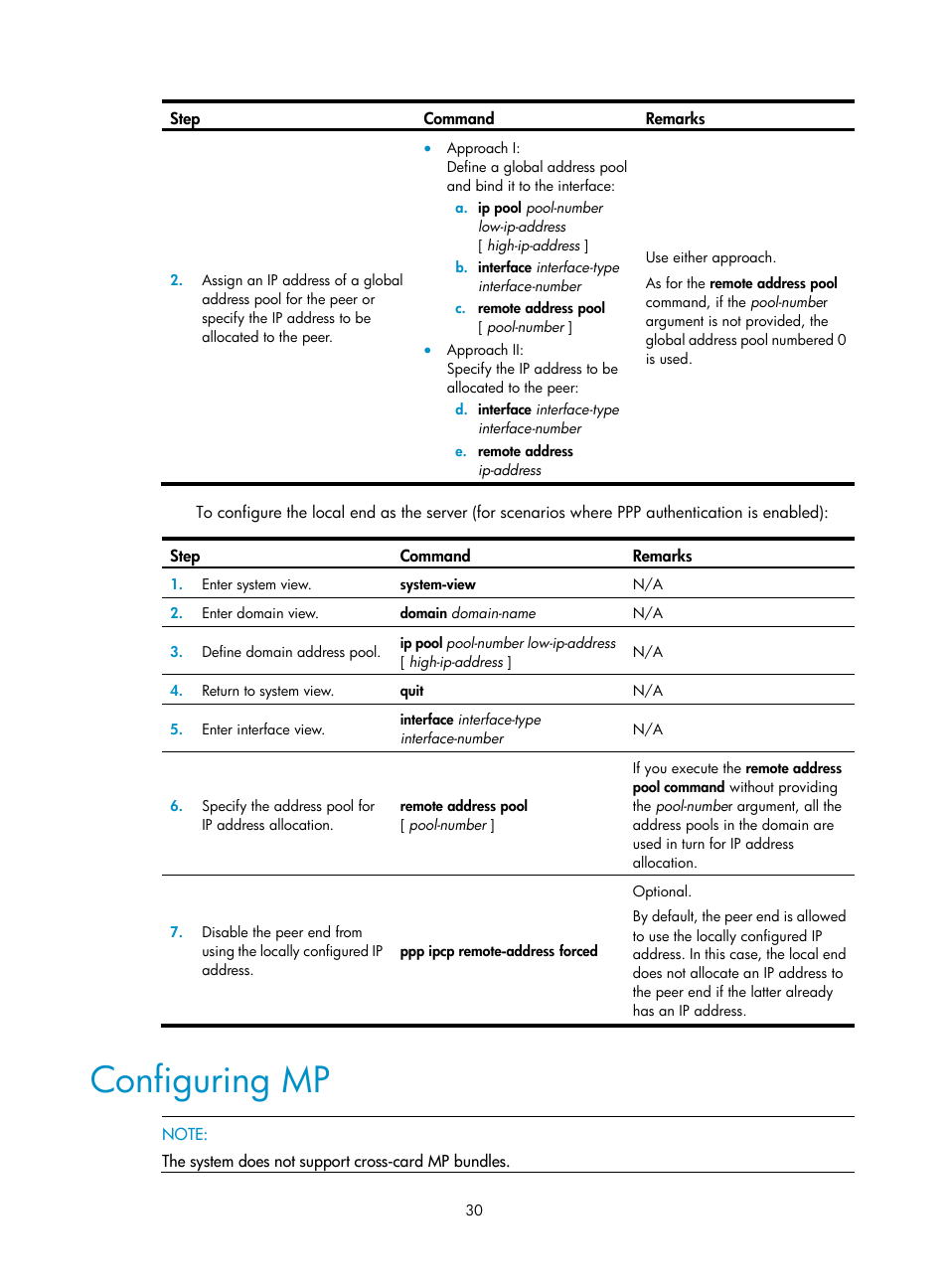 Configuring mp | H3C Technologies H3C SR8800 User Manual | Page 38 / 78