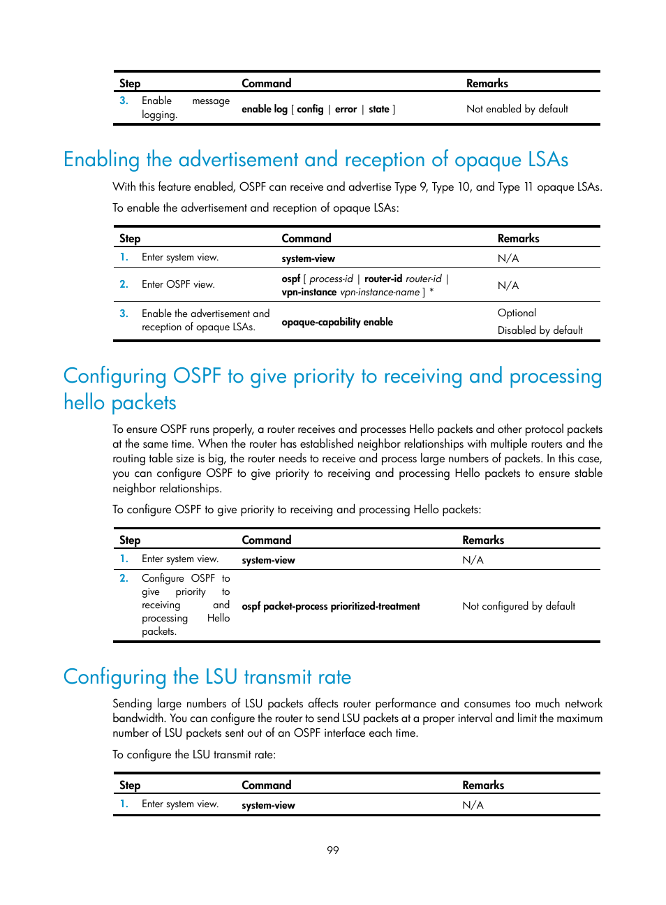 Configuring the lsu transmit rate | H3C Technologies H3C SR8800 User Manual | Page 115 / 431