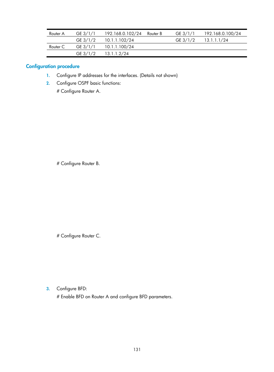 Configuration procedure | H3C Technologies H3C SR8800 User Manual | Page 147 / 431