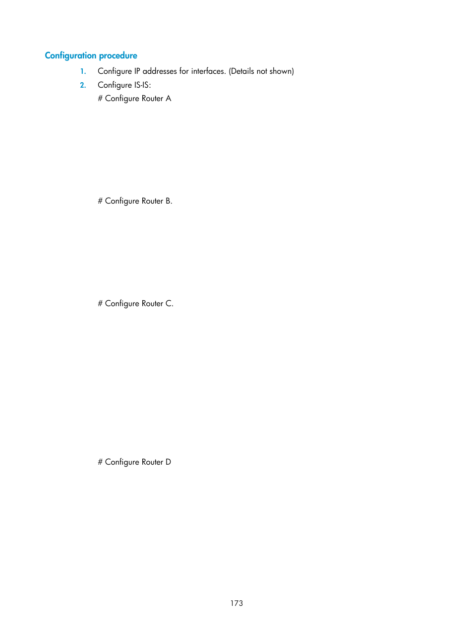 Configuration procedure | H3C Technologies H3C SR8800 User Manual | Page 189 / 431