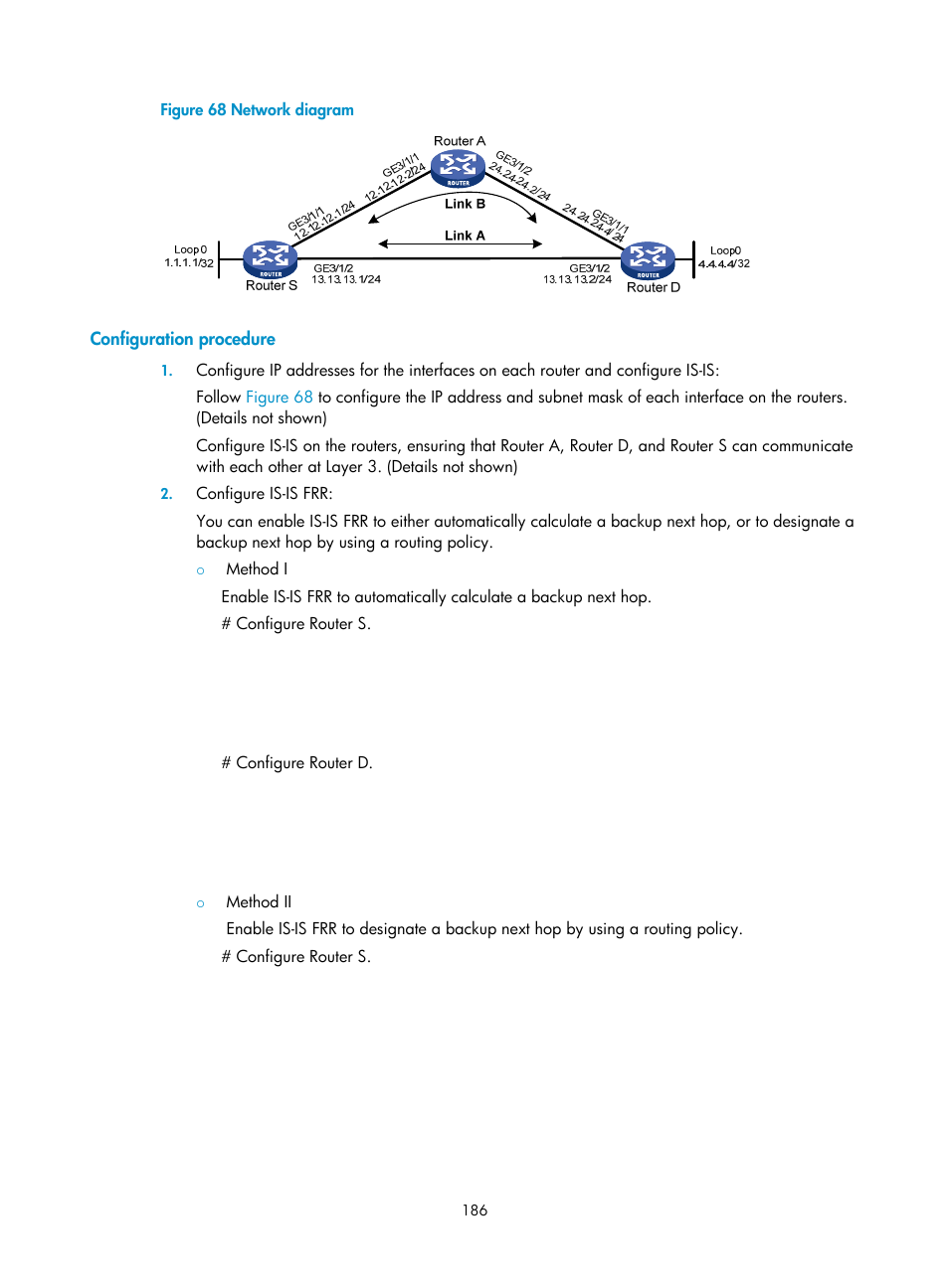 Configuration procedure | H3C Technologies H3C SR8800 User Manual | Page 202 / 431