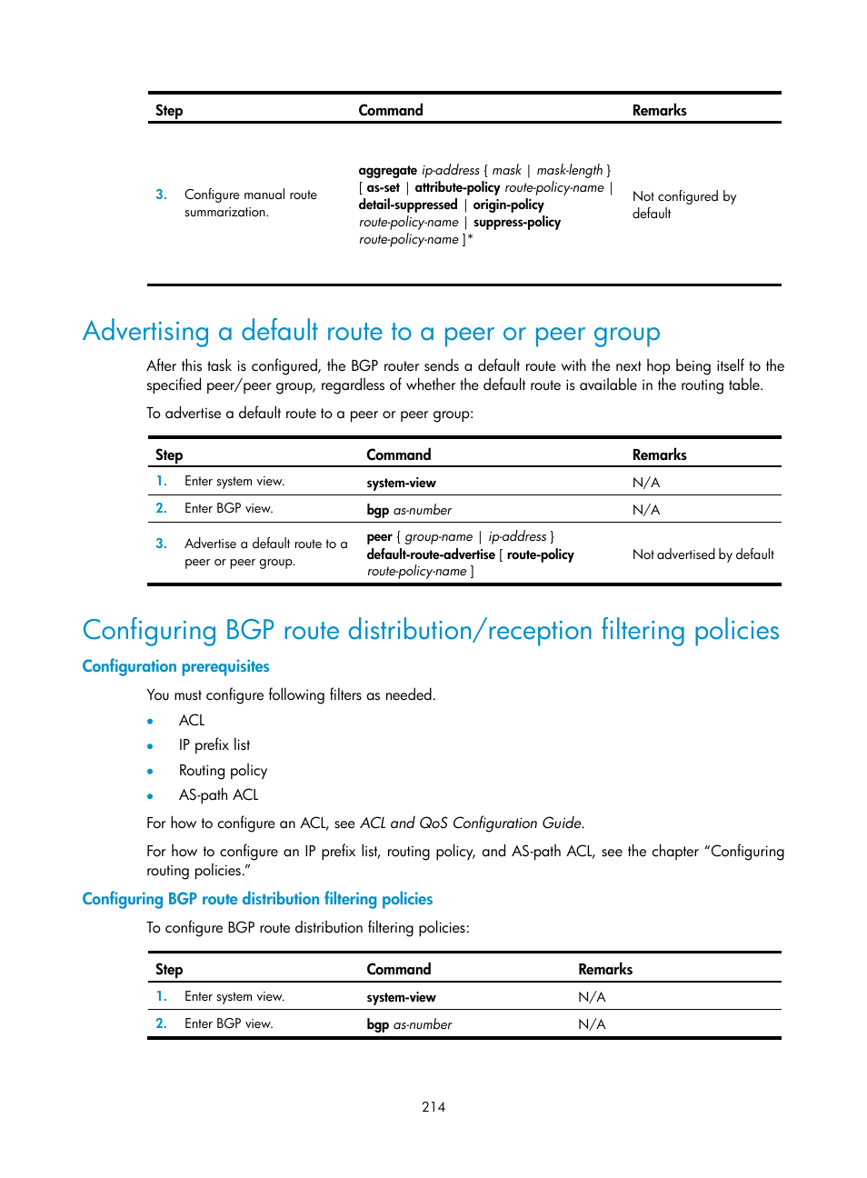 Configuration prerequisites | H3C Technologies H3C SR8800 User Manual | Page 230 / 431