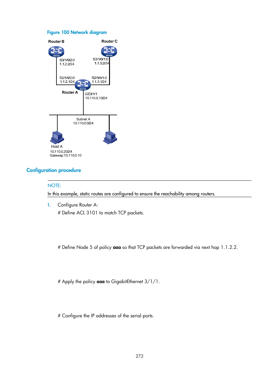 Configuration procedure | H3C Technologies H3C SR8800 User Manual | Page 288 / 431