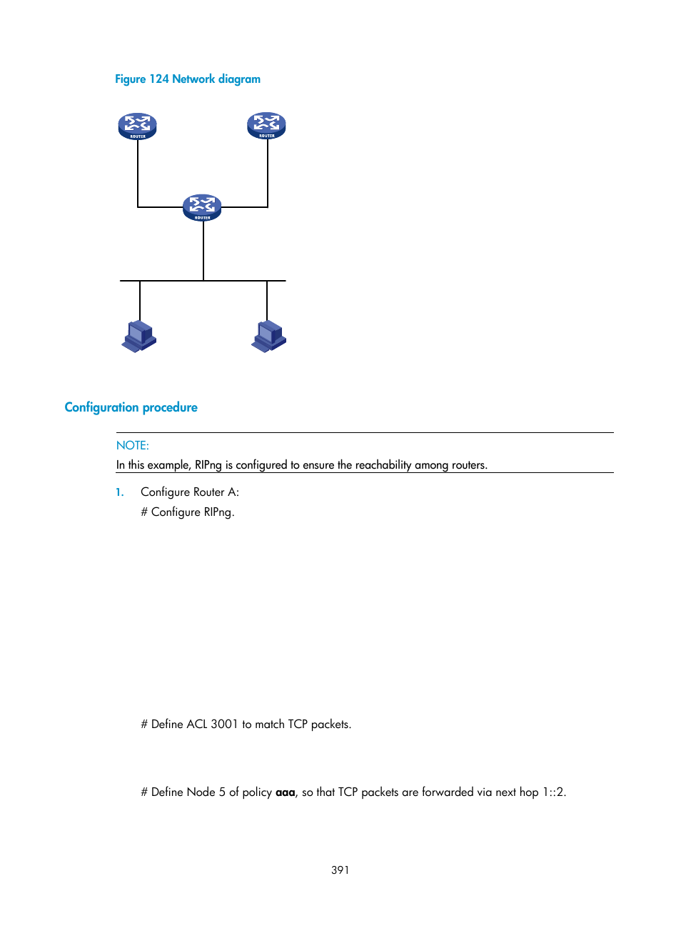 Configuration procedure | H3C Technologies H3C SR8800 User Manual | Page 407 / 431