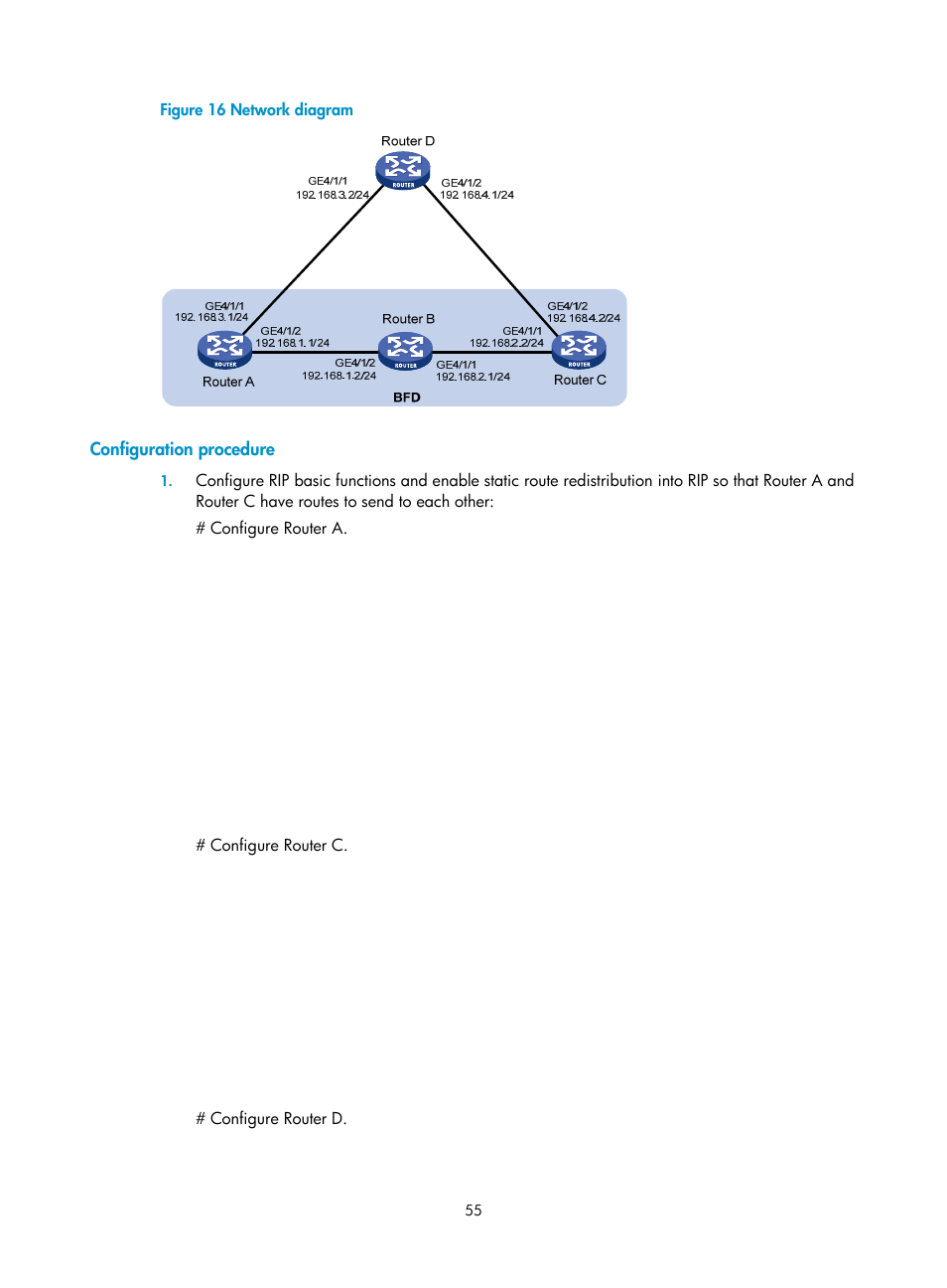 Configuration procedure | H3C Technologies H3C SR8800 User Manual | Page 71 / 431