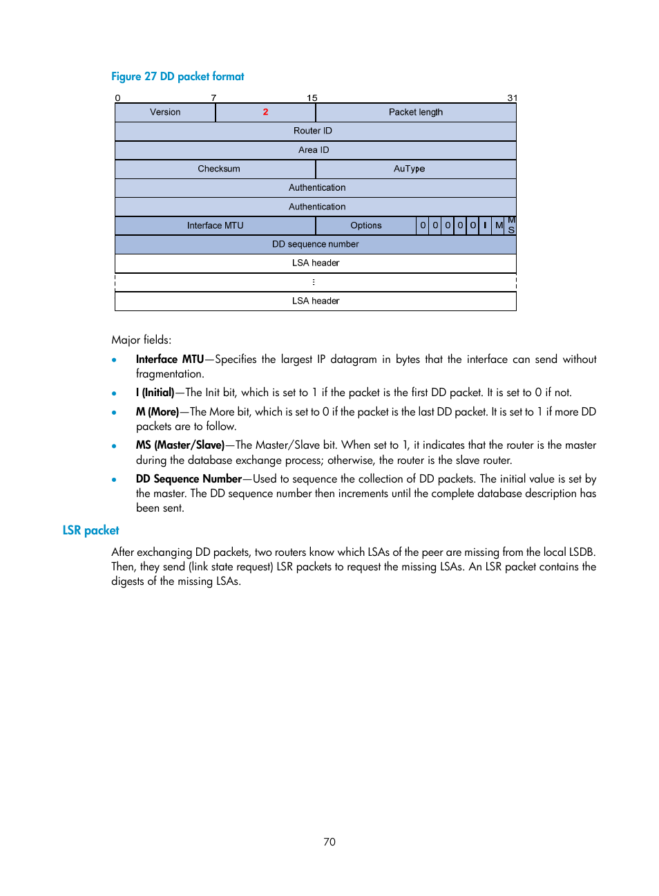 Lsr packet | H3C Technologies H3C SR8800 User Manual | Page 86 / 431