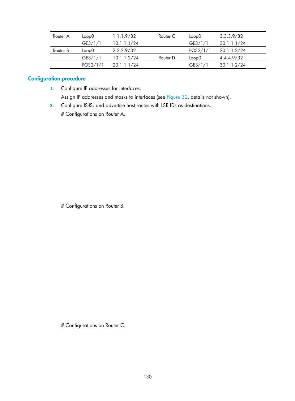 Configuration procedure | H3C Technologies H3C SR8800 User Manual | Page 141 / 410