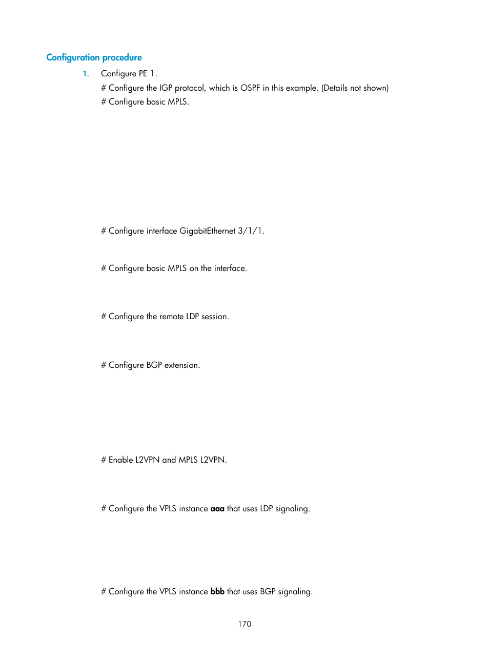 Configuration procedure | H3C Technologies H3C SR8800 User Manual | Page 181 / 410