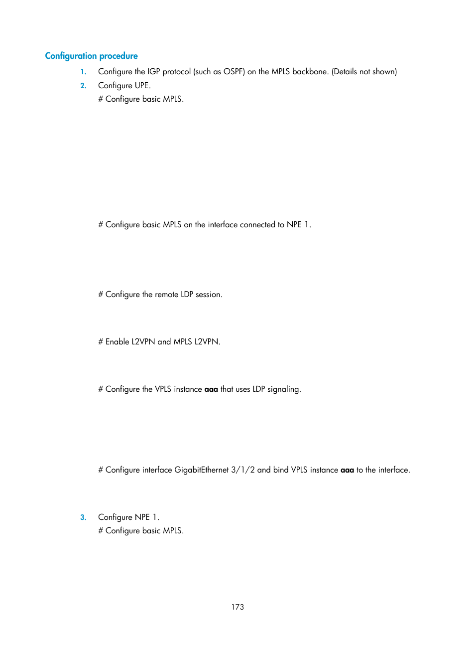 Configuration procedure | H3C Technologies H3C SR8800 User Manual | Page 184 / 410