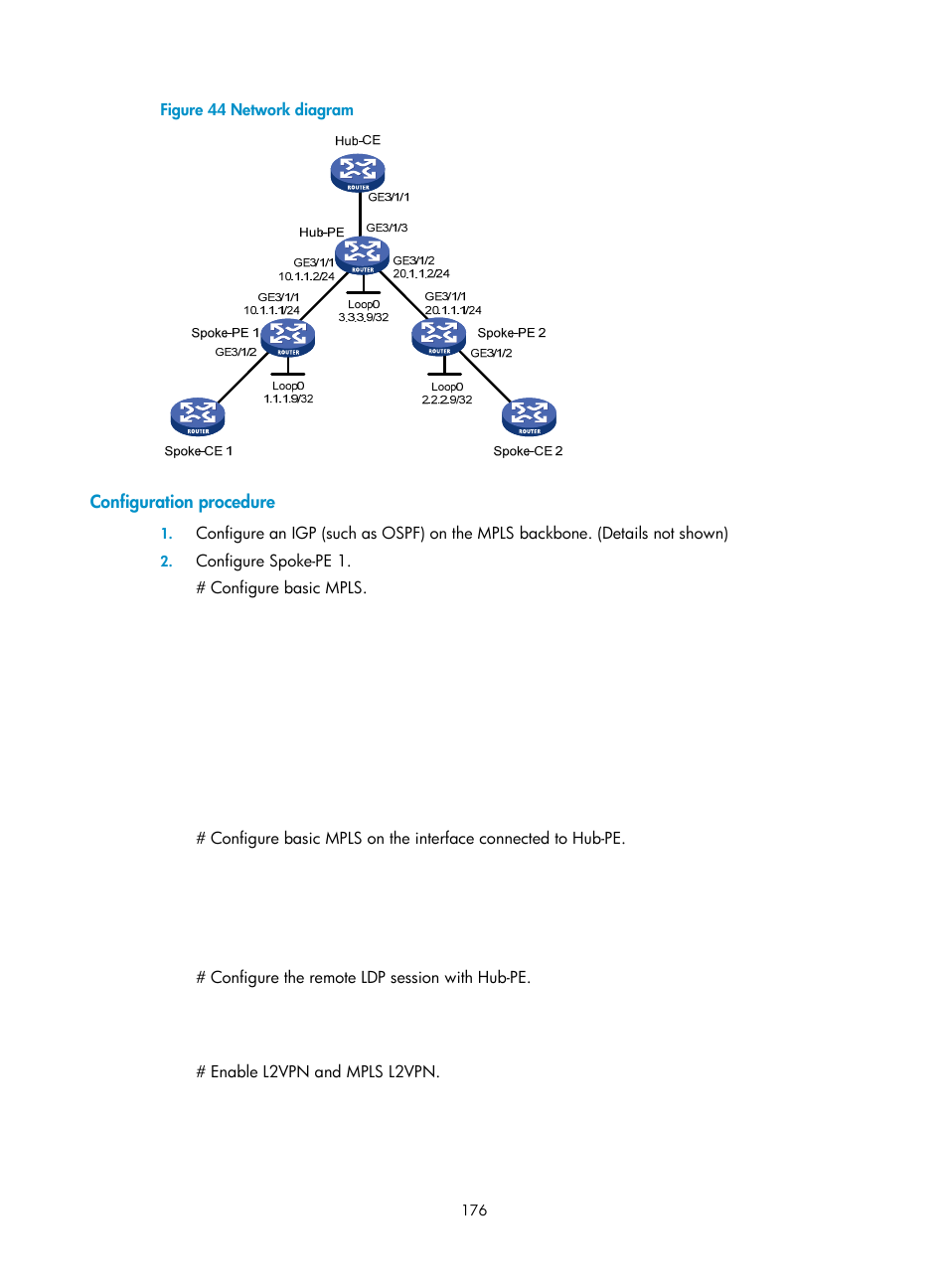 Configuration procedure | H3C Technologies H3C SR8800 User Manual | Page 187 / 410