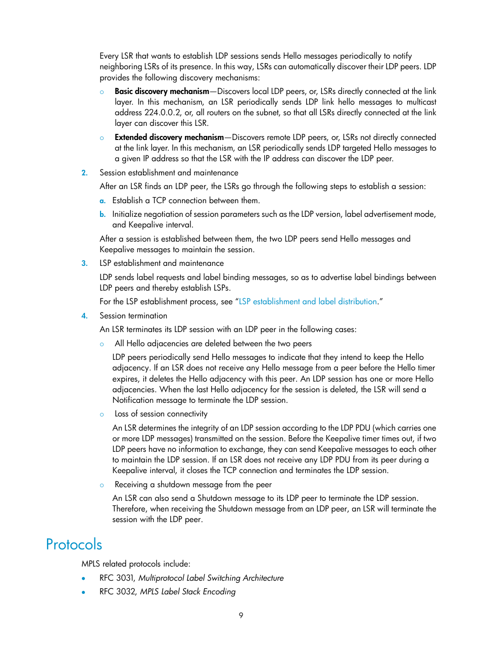 Protocols | H3C Technologies H3C SR8800 User Manual | Page 20 / 410