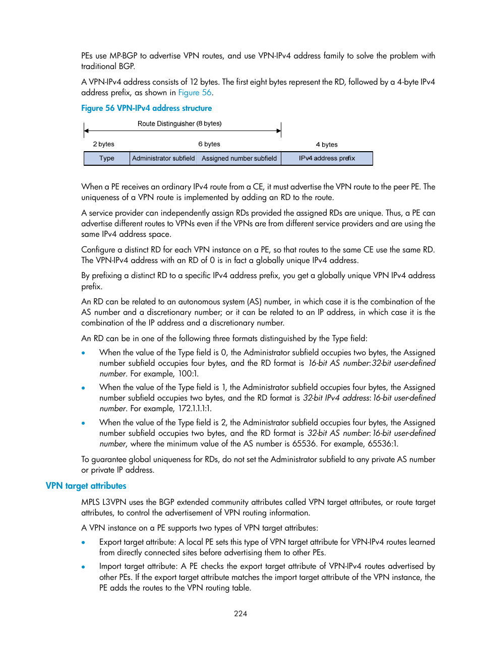 Vpn target attributes | H3C Technologies H3C SR8800 User Manual | Page 235 / 410