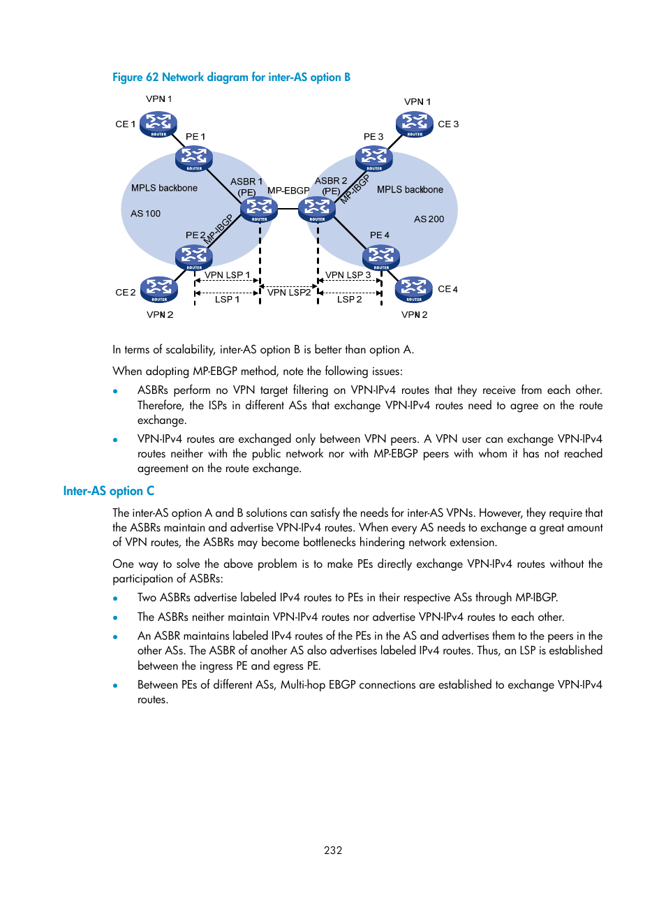 Inter-as option c | H3C Technologies H3C SR8800 User Manual | Page 243 / 410