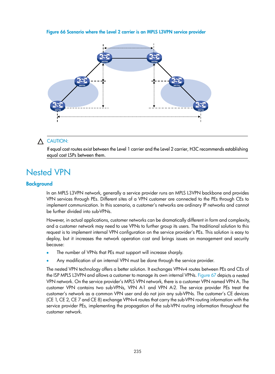 Nested vpn, Background | H3C Technologies H3C SR8800 User Manual | Page 246 / 410