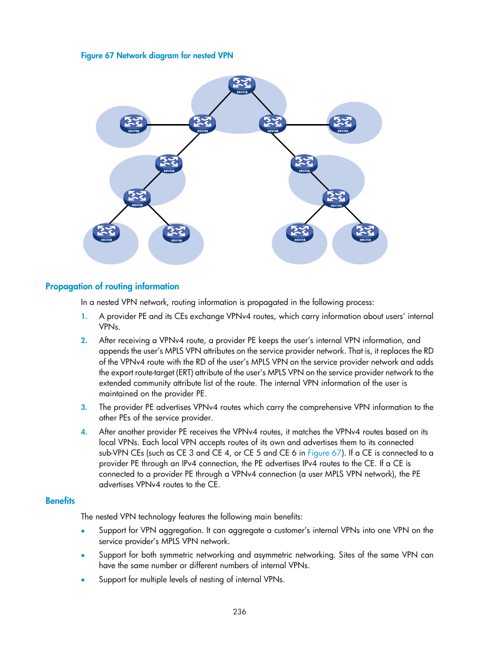 Propagation of routing information, Benefits | H3C Technologies H3C SR8800 User Manual | Page 247 / 410