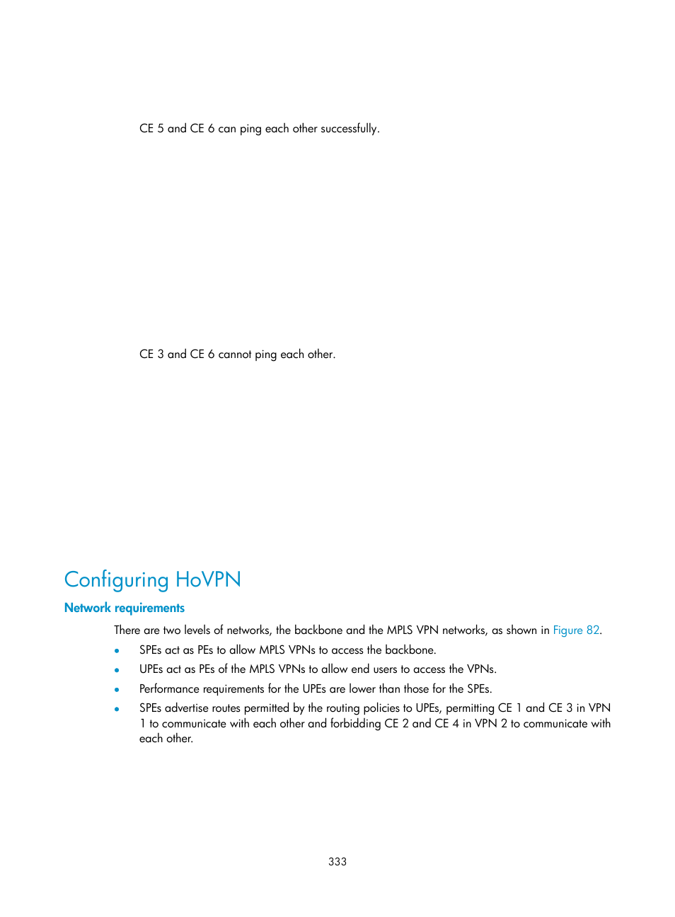 Configuring hovpn, Network requirements | H3C Technologies H3C SR8800 User Manual | Page 344 / 410