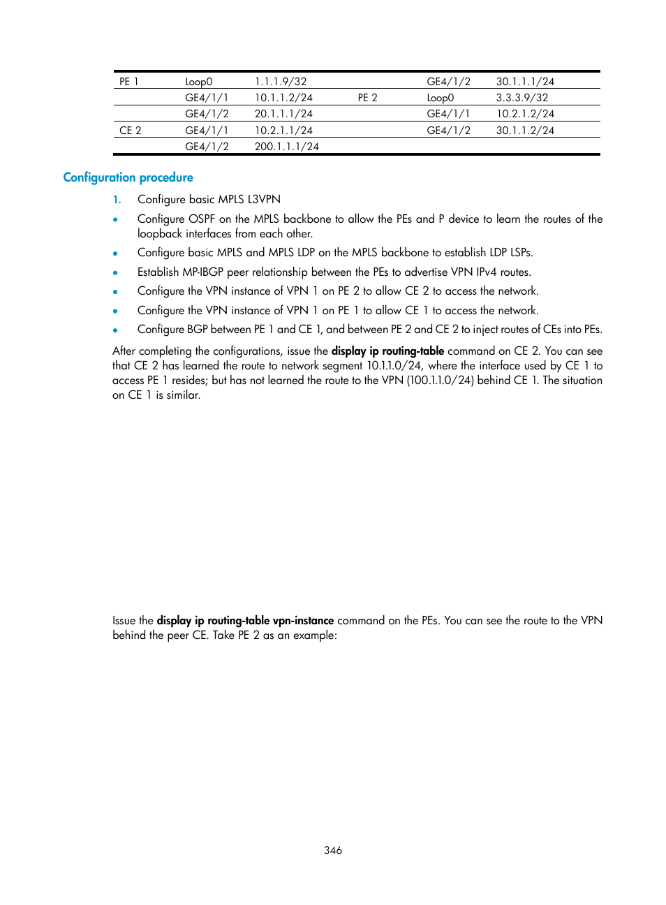 Configuration procedure | H3C Technologies H3C SR8800 User Manual | Page 357 / 410