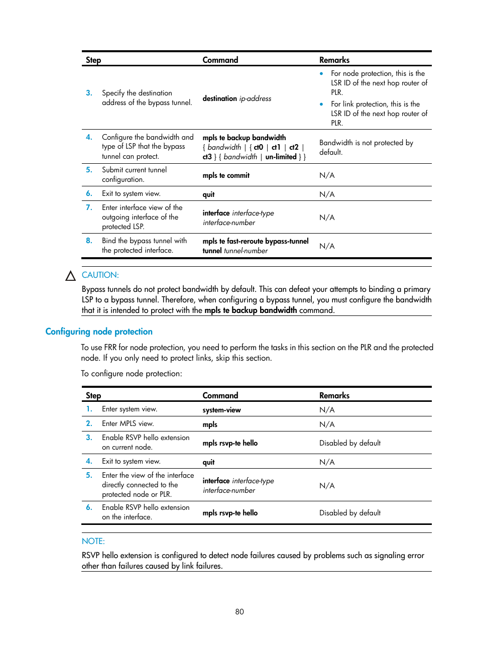 Configuring node protection | H3C Technologies H3C SR8800 User Manual | Page 91 / 410