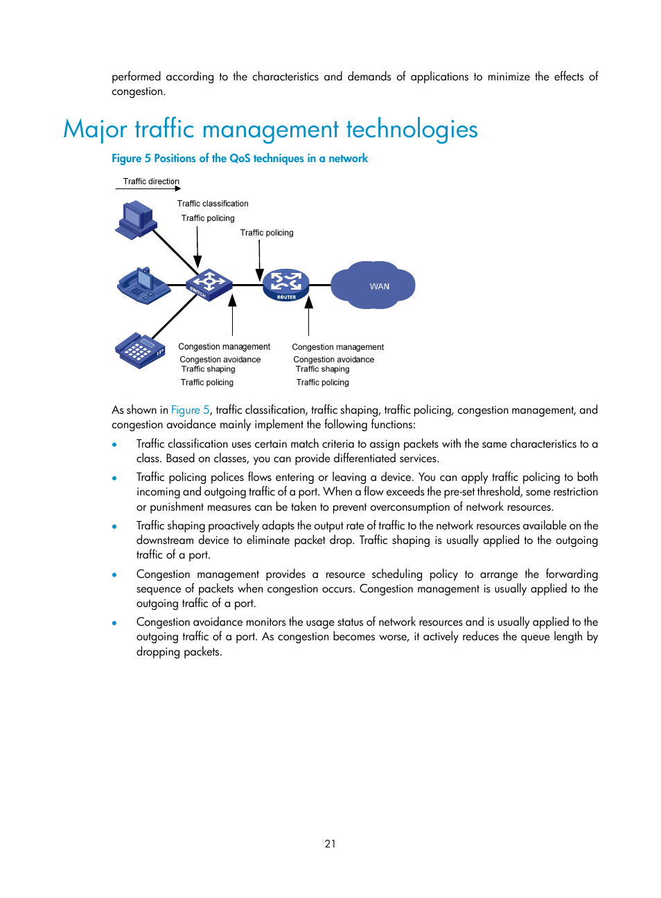 Major traffic management technologies | H3C Technologies H3C SR8800 User Manual | Page 30 / 108