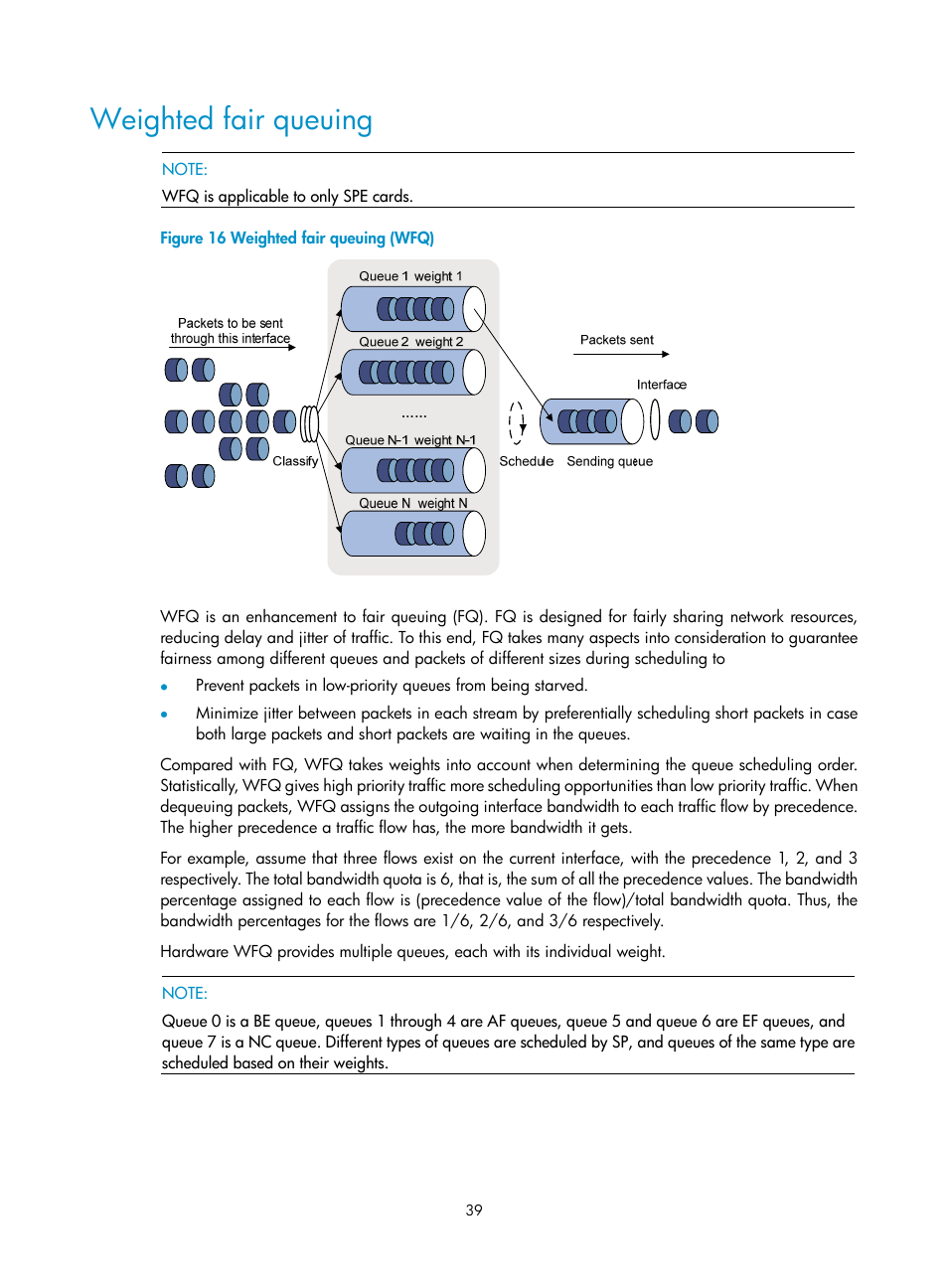 Weighted fair queuing | H3C Technologies H3C SR8800 User Manual | Page 48 / 108
