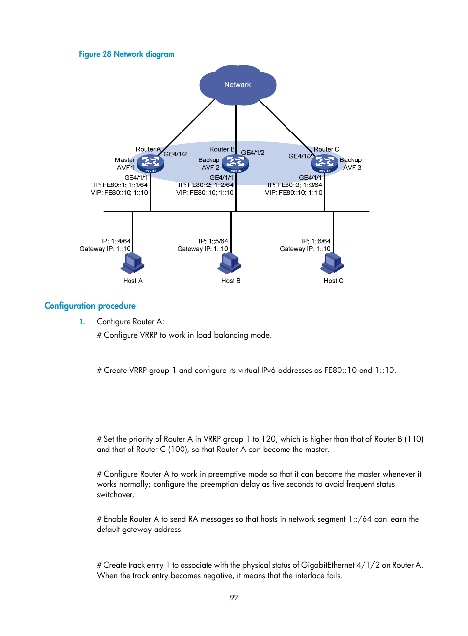 Configuration procedure | H3C Technologies H3C SR8800 User Manual | Page 101 / 149