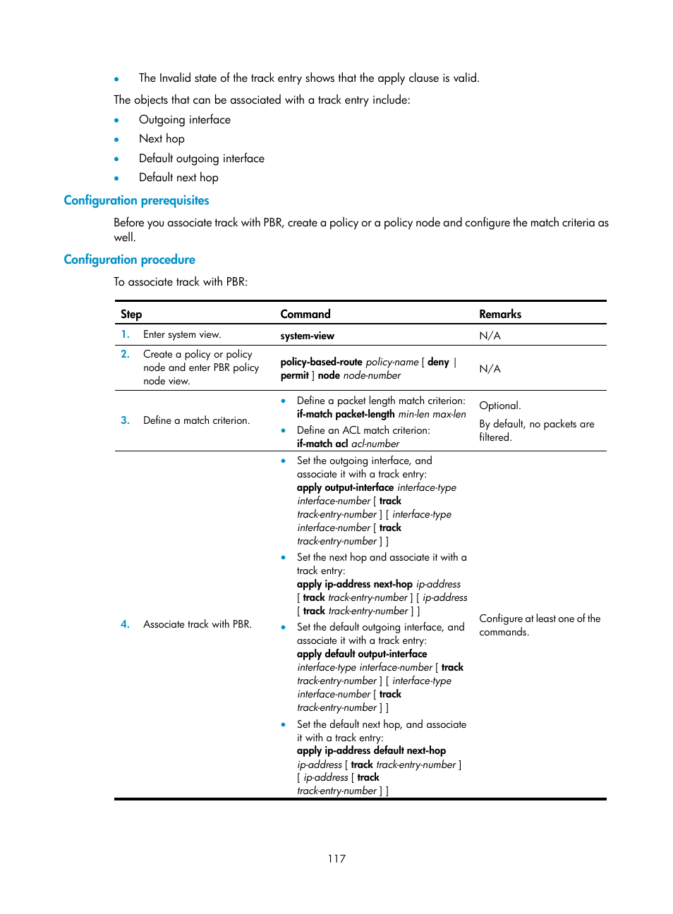 Configuration prerequisites, Configuration procedure | H3C Technologies H3C SR8800 User Manual | Page 126 / 149