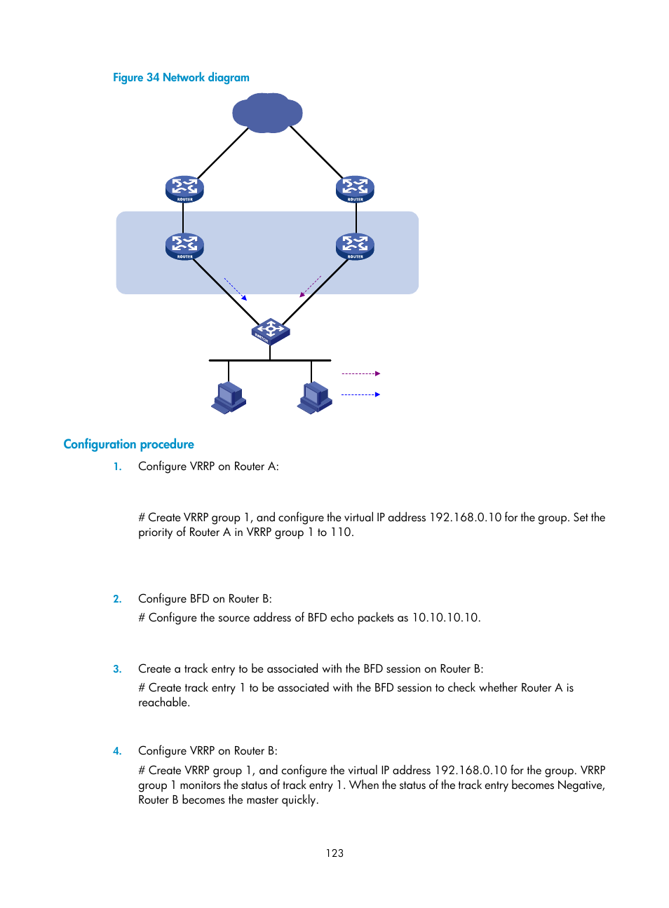 Configuration procedure | H3C Technologies H3C SR8800 User Manual | Page 132 / 149