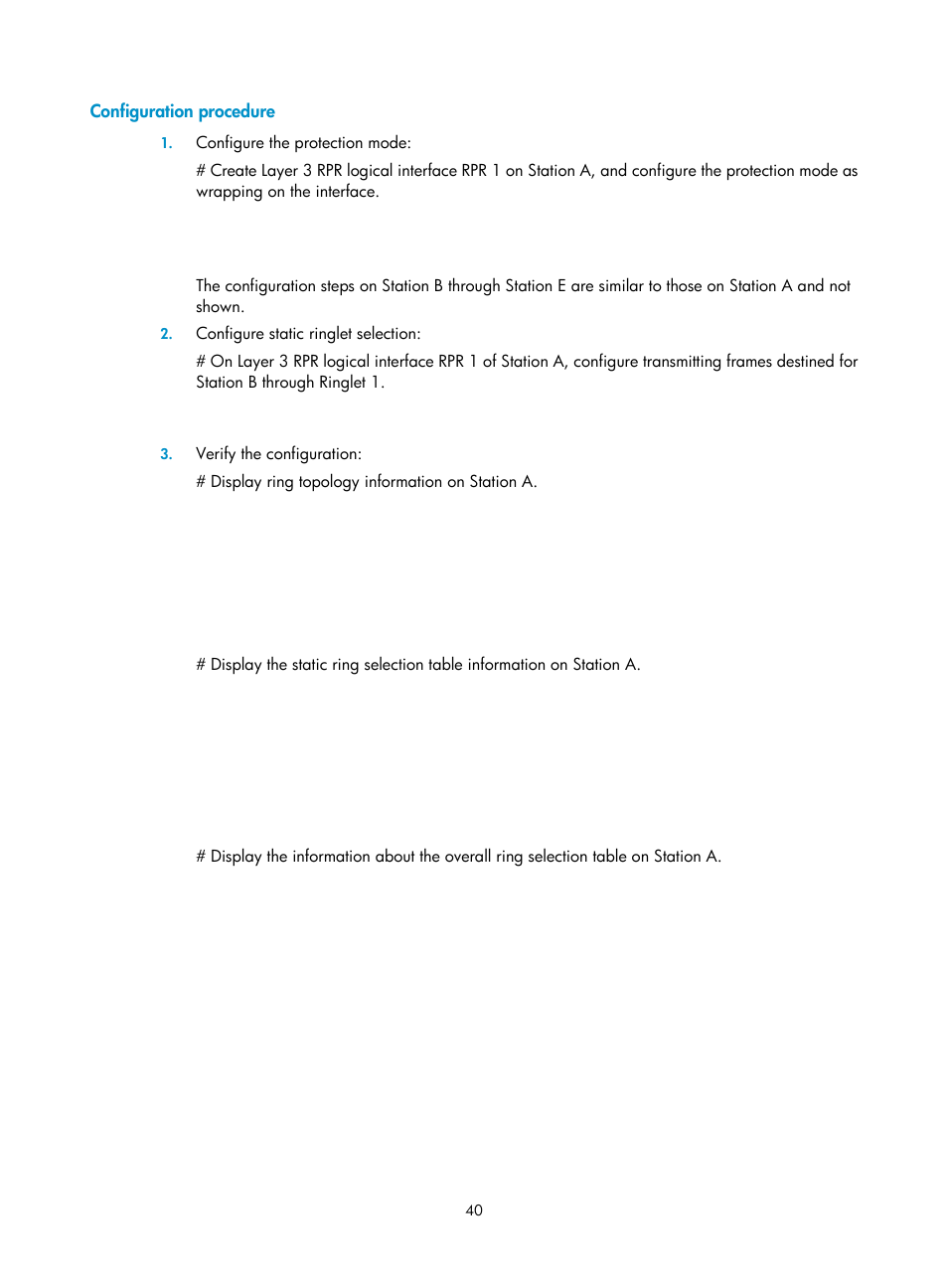 Configuration procedure | H3C Technologies H3C SR8800 User Manual | Page 49 / 149