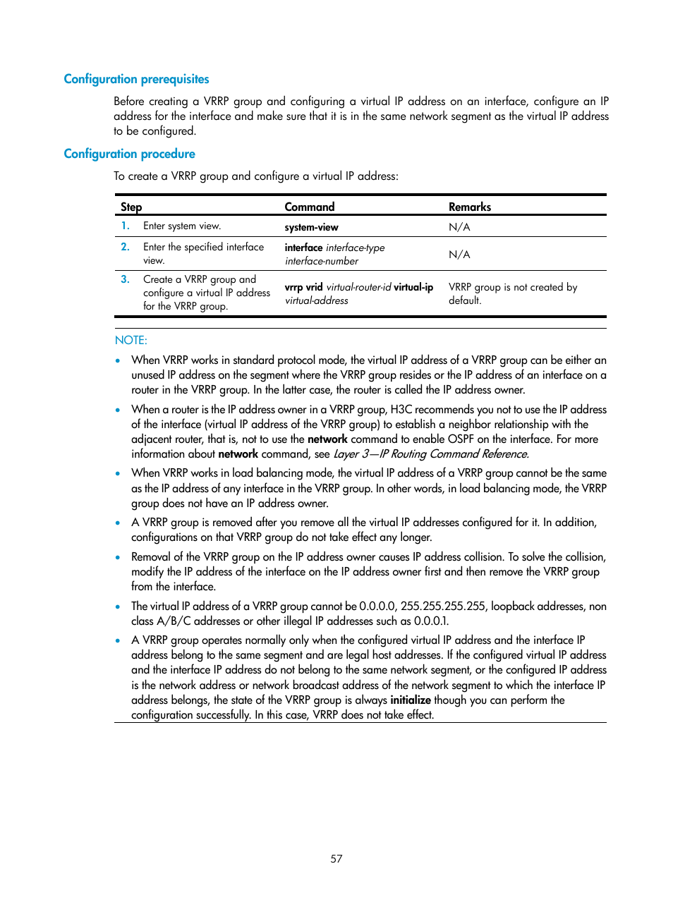 Configuration prerequisites, Configuration procedure | H3C Technologies H3C SR8800 User Manual | Page 66 / 149