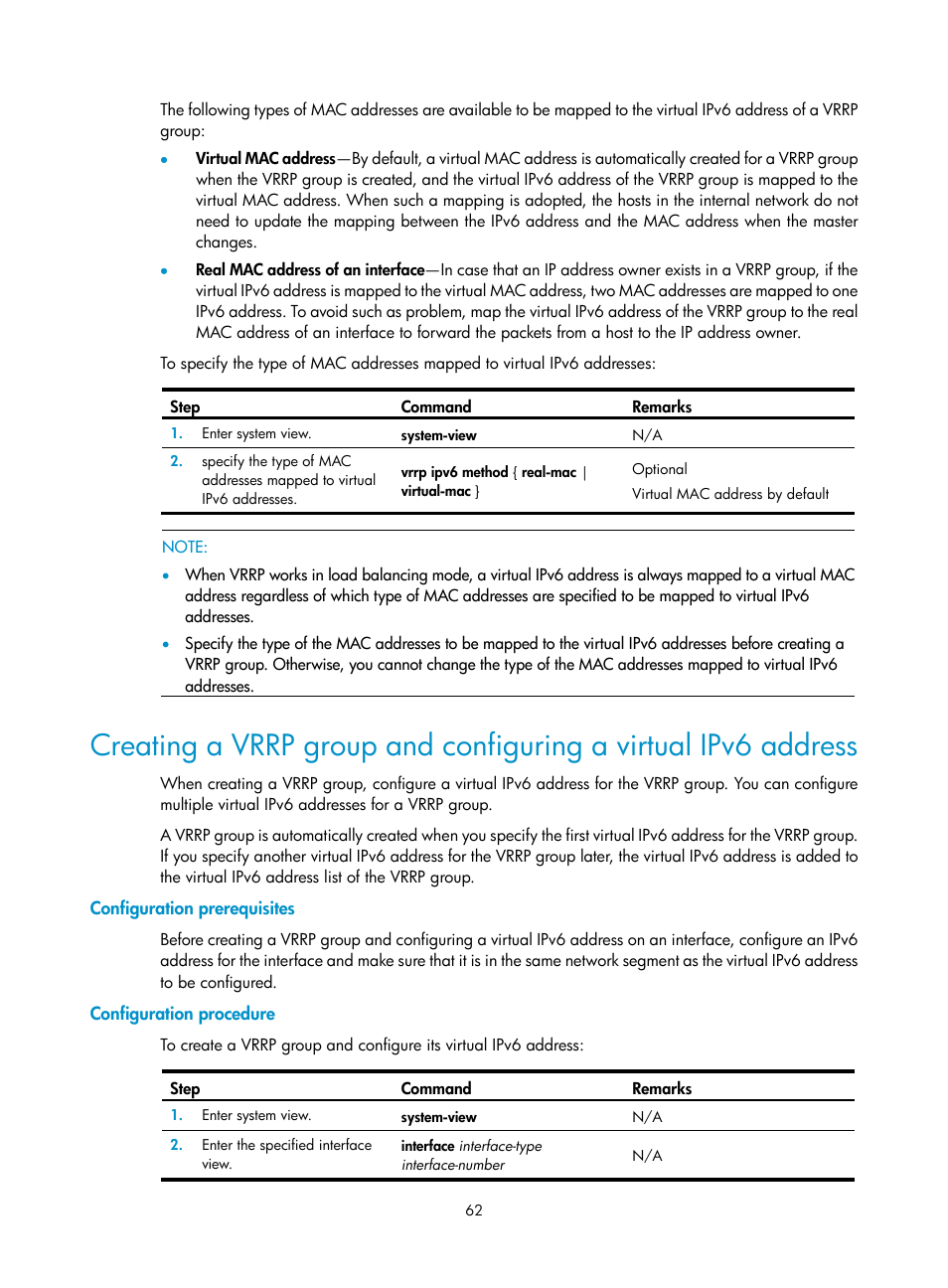 Configuration prerequisites, Configuration procedure | H3C Technologies H3C SR8800 User Manual | Page 71 / 149