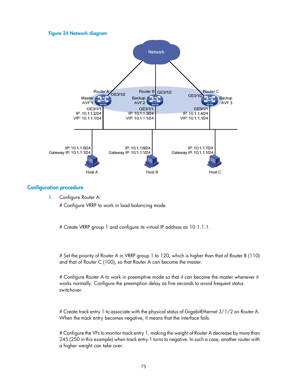 Configuration procedure | H3C Technologies H3C SR8800 User Manual | Page 84 / 149