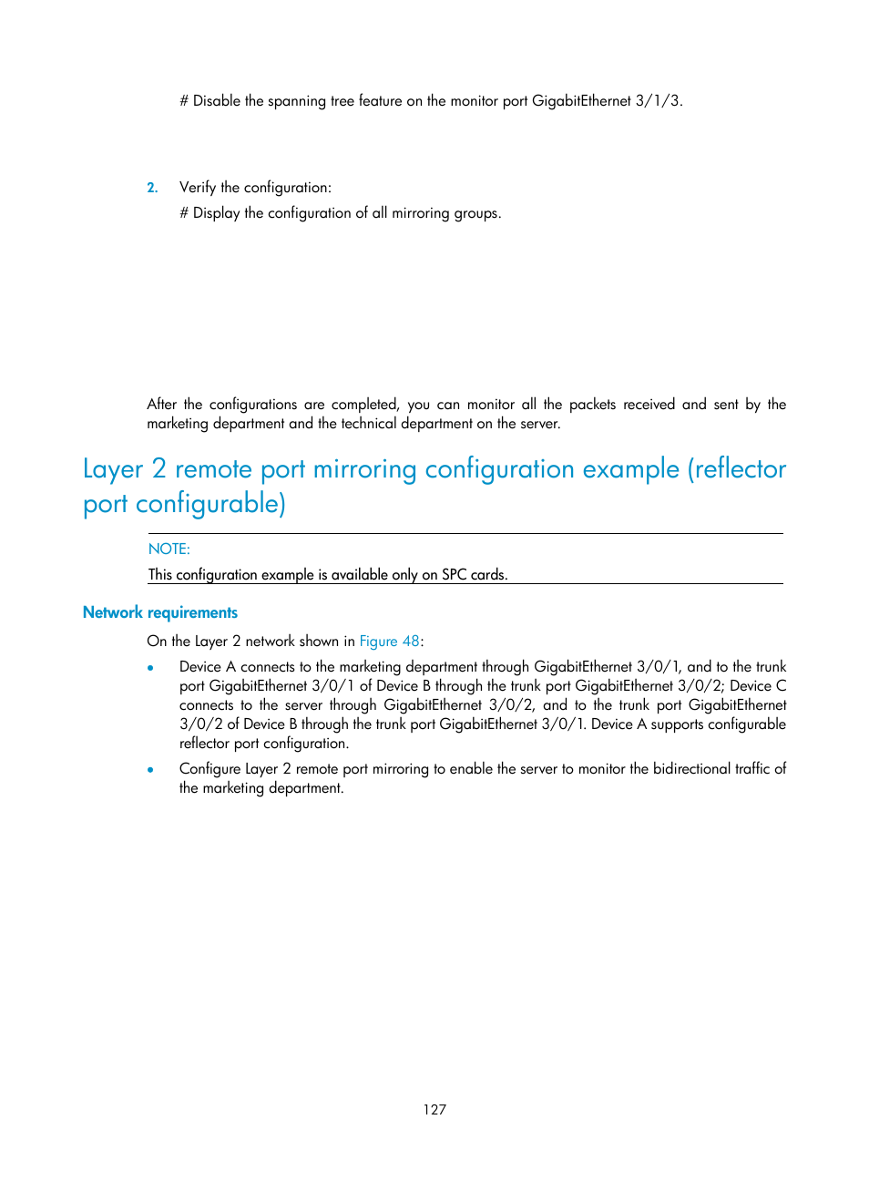 Network requirements | H3C Technologies H3C SR8800 User Manual | Page 139 / 210