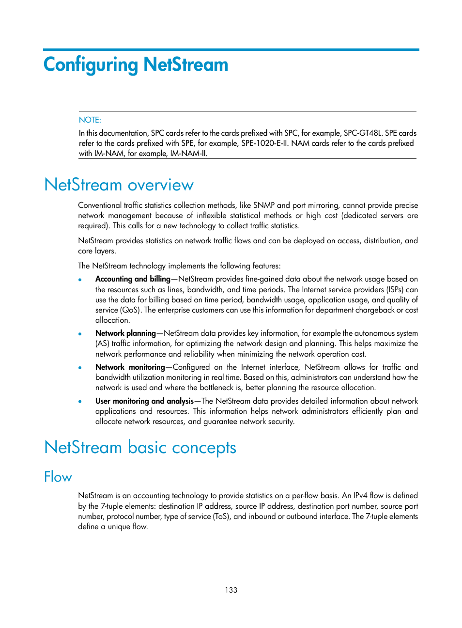 Configuring netstream, Netstream overview, Netstream basic concepts | Flow | H3C Technologies H3C SR8800 User Manual | Page 145 / 210