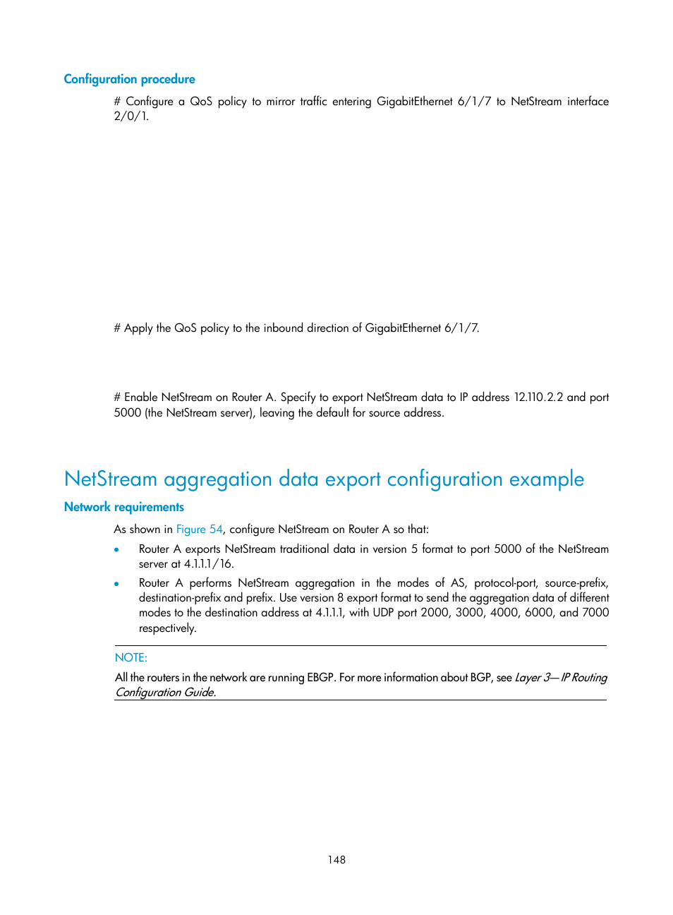 Configuration procedure, Network requirements | H3C Technologies H3C SR8800 User Manual | Page 160 / 210