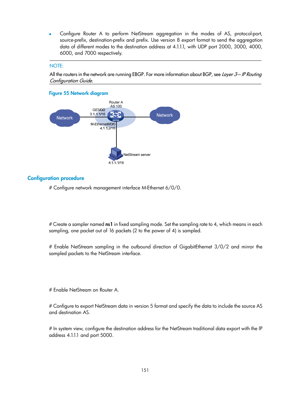 Configuration procedure | H3C Technologies H3C SR8800 User Manual | Page 163 / 210