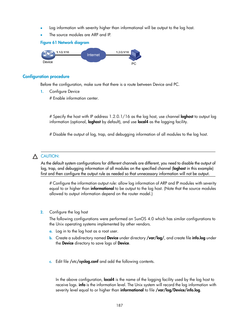 Configuration procedure | H3C Technologies H3C SR8800 User Manual | Page 199 / 210