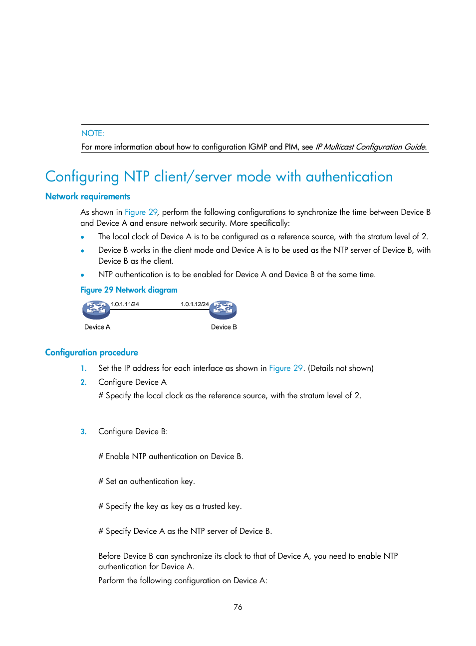 Network requirements, Configuration procedure | H3C Technologies H3C SR8800 User Manual | Page 88 / 210