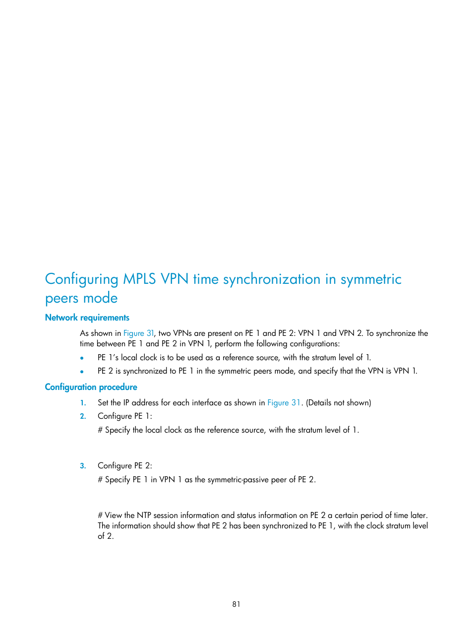 Network requirements, Configuration procedure | H3C Technologies H3C SR8800 User Manual | Page 93 / 210