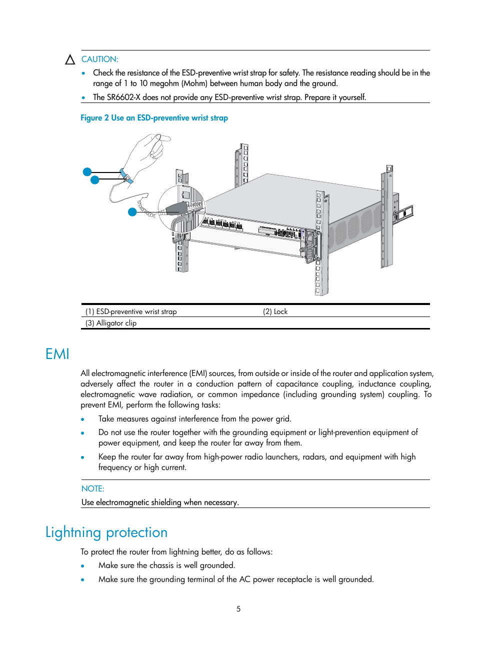 Lightning protection | H3C Technologies H3C SR6600-X User Manual | Page 15 / 106