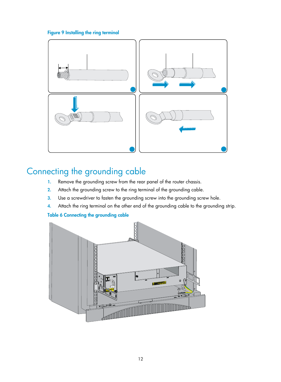 Connecting the grounding cable | H3C Technologies H3C SR6600-X User Manual | Page 22 / 106