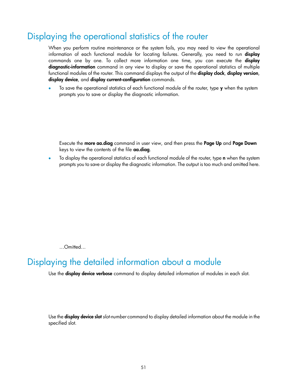 Displaying the detailed information about a module | H3C Technologies H3C SR6600-X User Manual | Page 61 / 106
