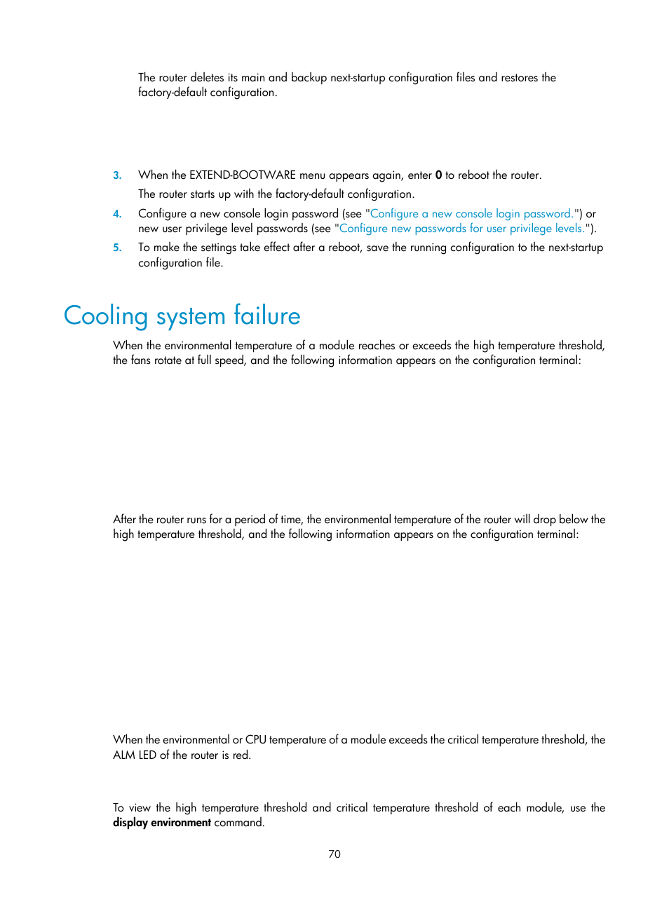 Cooling system failure | H3C Technologies H3C SR6600-X User Manual | Page 80 / 106