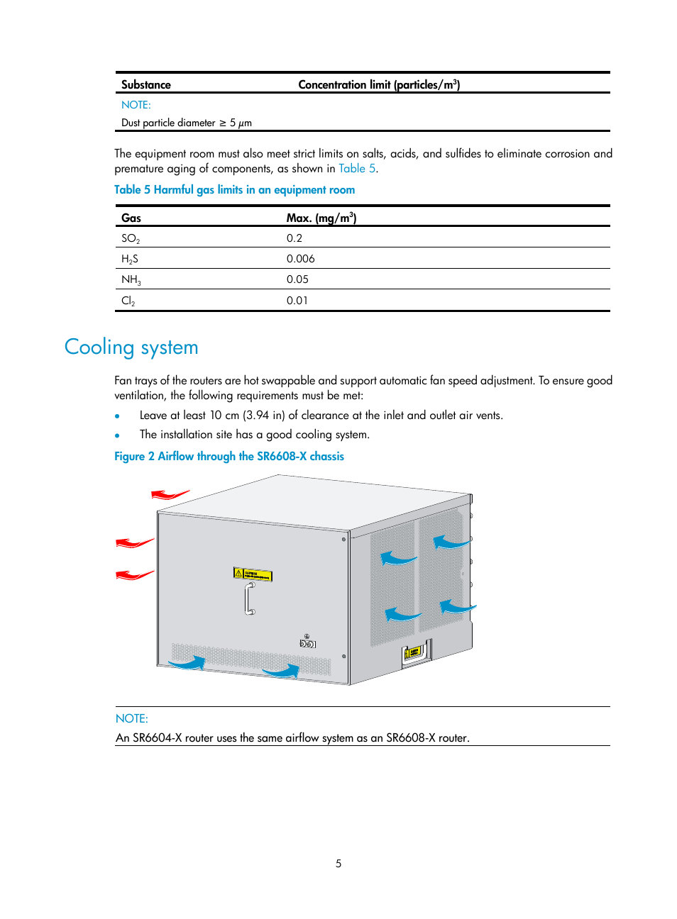 Cooling system | H3C Technologies H3C SR6600-X User Manual | Page 15 / 150