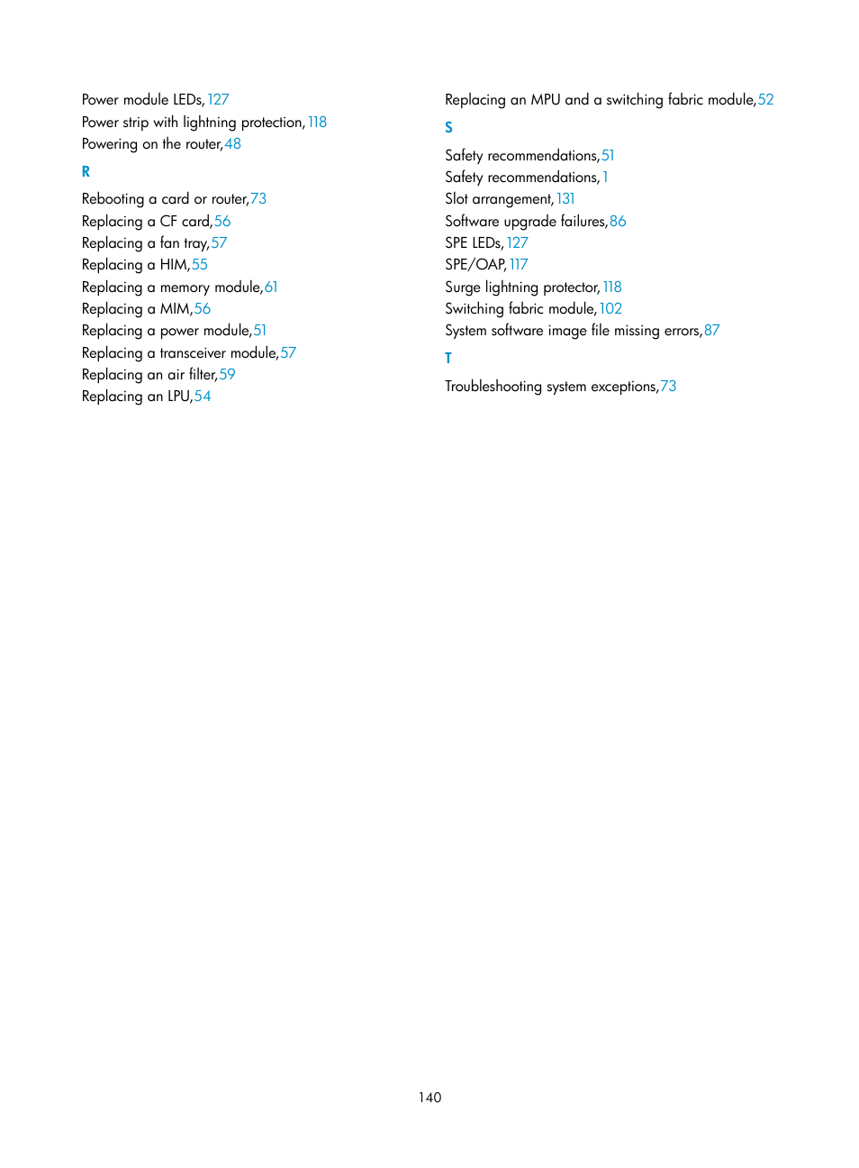 R s t | H3C Technologies H3C SR6600-X User Manual | Page 150 / 150