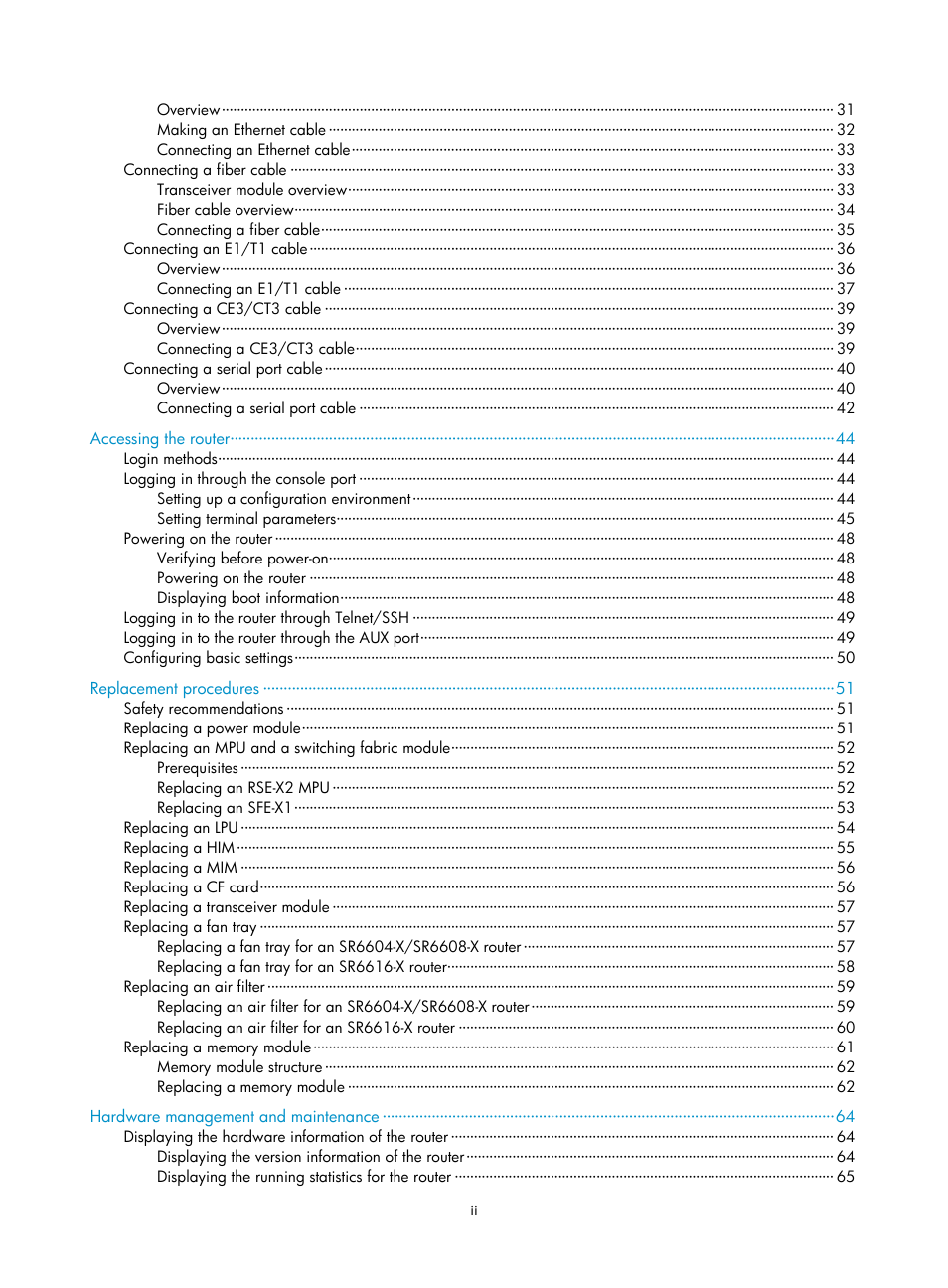 H3C Technologies H3C SR6600-X User Manual | Page 7 / 150